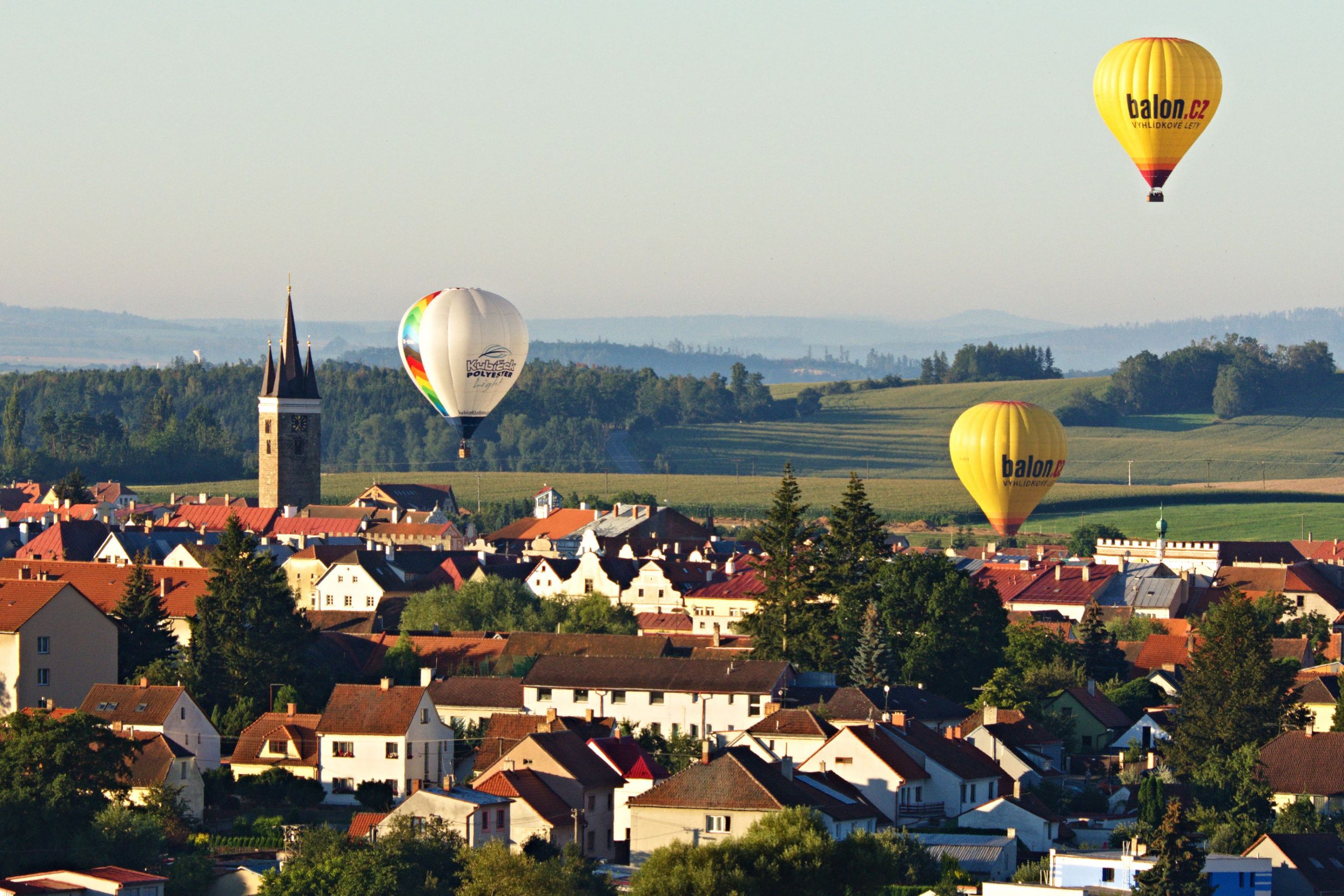 Balóny nad Telčí.