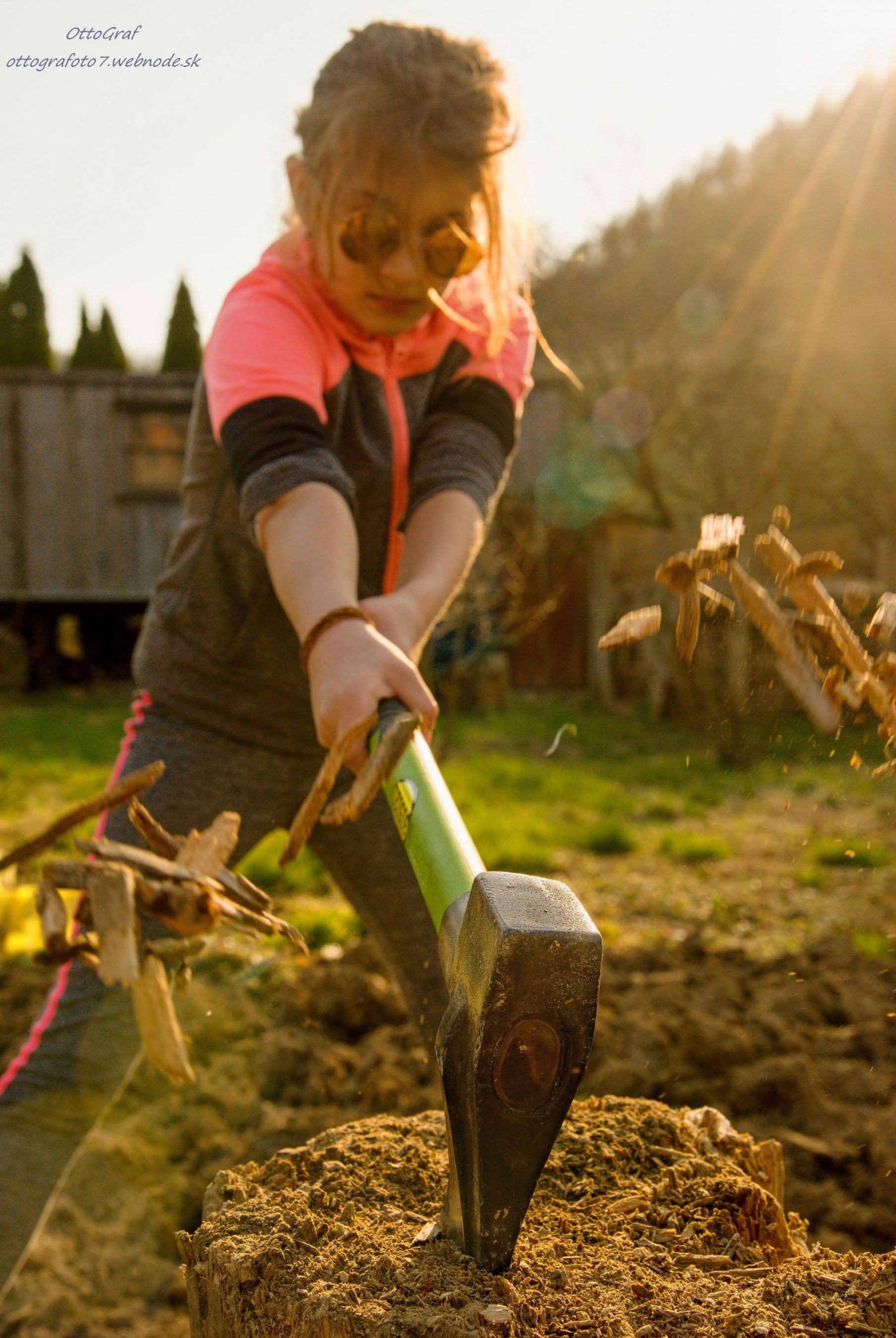 Girl with an ax