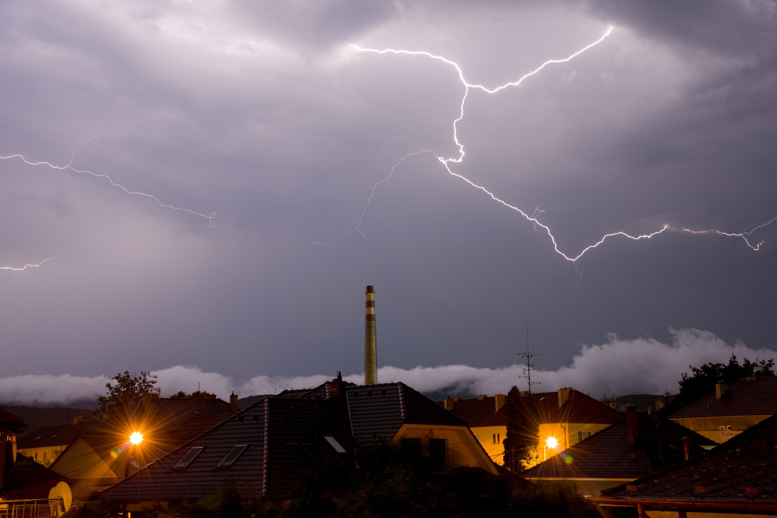 Storm upper to Trencin in Slovakia