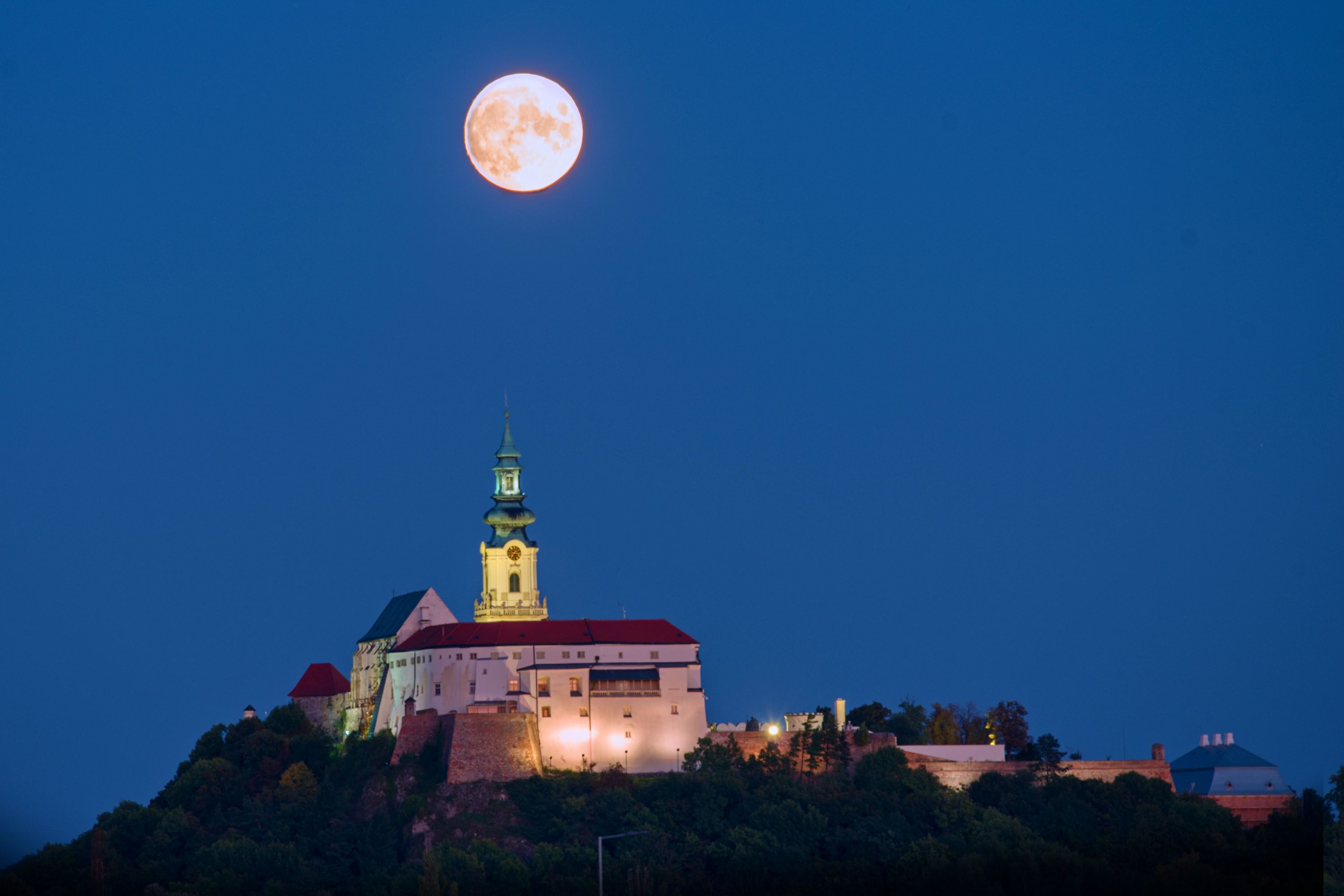 Full Moon over Castle