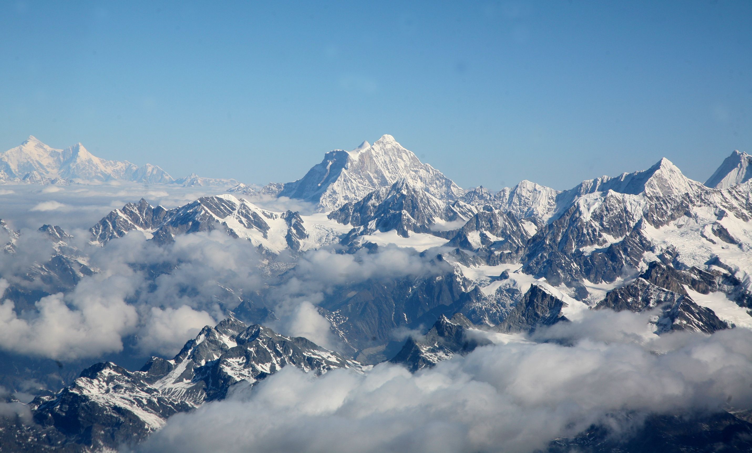 Himaláje z letu k Mt. Everestu