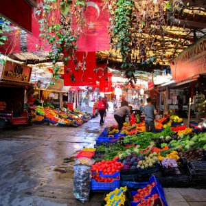 Vegetable market in Ayvalik