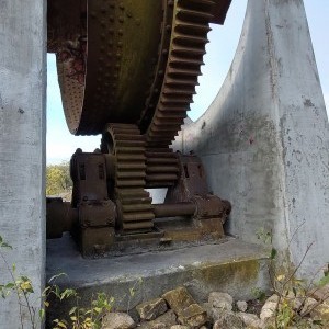 Un viejo engranaje de tren