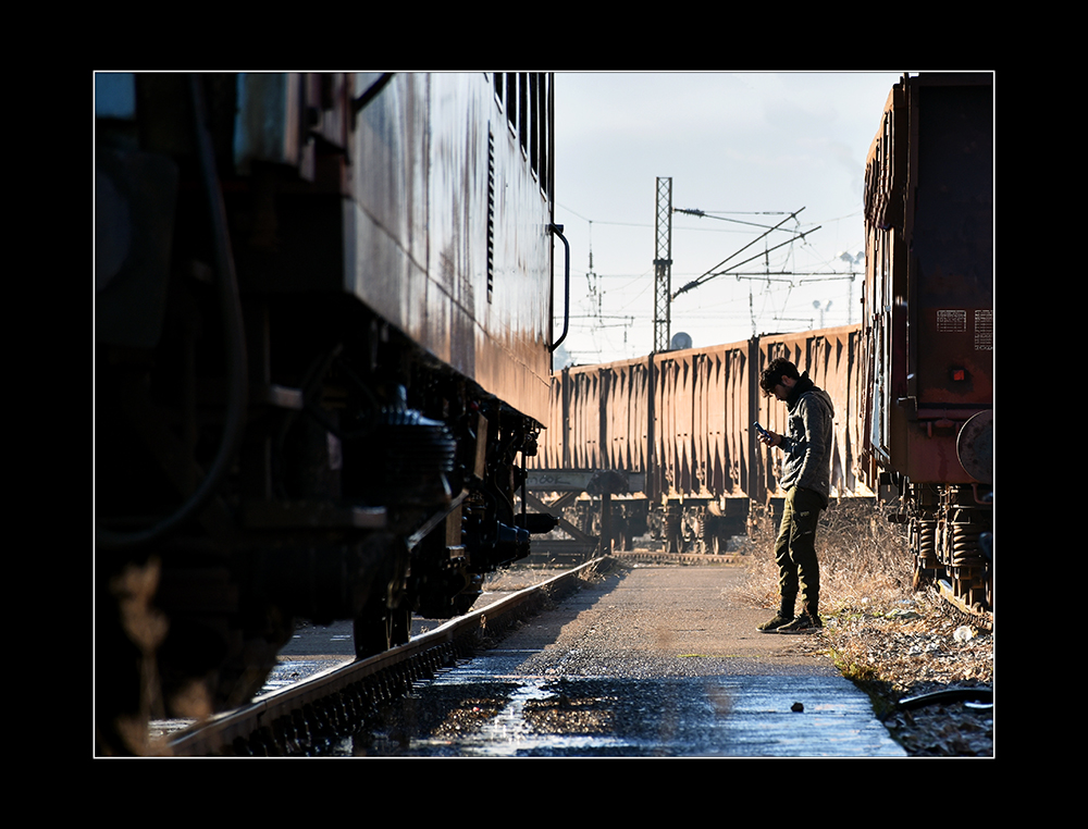 Between traincars